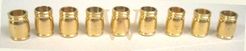MENORAH CANDLE CUPS (Set of 9) Brass