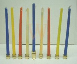 MENORAH CANDLE CUPS {8 Small + 1 Tall} Brass
