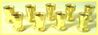 MENORAH CANDLE CUPS, Tall, Wide style (Set of 9) Brass