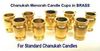 MENORAH CANDLE CUPS (Set of 9) Brass