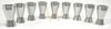 MENORAH CANDLE CUPS, Tall 'KINGDOM' style (Set of 9) Nickel