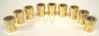 MENORAH CANDLE CUPS, Kingdom Style [Set of 9] Brass