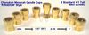 MENORAH CANDLE CUPS, Kingdom Style {8 Standard + 1 Tall} Brass, with SCREWS 
