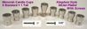 MENORAH CANDLE CUPS, Kingdom Style {8 Standard + 1 Tall} Nickel, with Screws