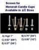 SCREWS for MENORAH CANDLE CUPS (Preview)