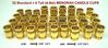 MENORAH CANDLE CUPS {32 Standard + 4 Tall} Brass, with SCREWS 