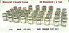 MENORAH CANDLE CUPS {32 Small + 4 Tall} Nickel, with SCREWS 
